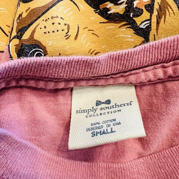 Simply Southern Shirt Women’s S “Dog Hair, Don’t Care” Long Sleeve Pink (A0131) - Picture 5 of 6